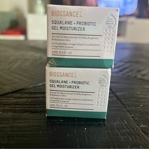 2 X Biossance Squalane + Probiotic Gel Moisturizer 15ml/0.5 Fl Oz EACH . TWO NIB